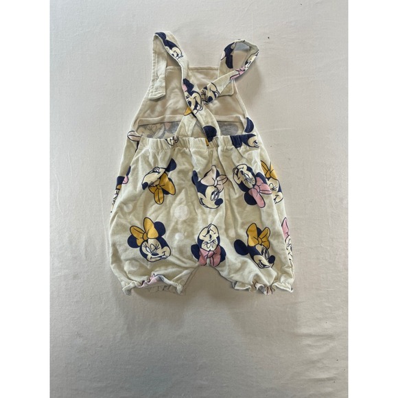 Disney Baby Girls Minnie Mouse Overall Romper Jumpsuit Cream 18 Months - Picture 4 of 4